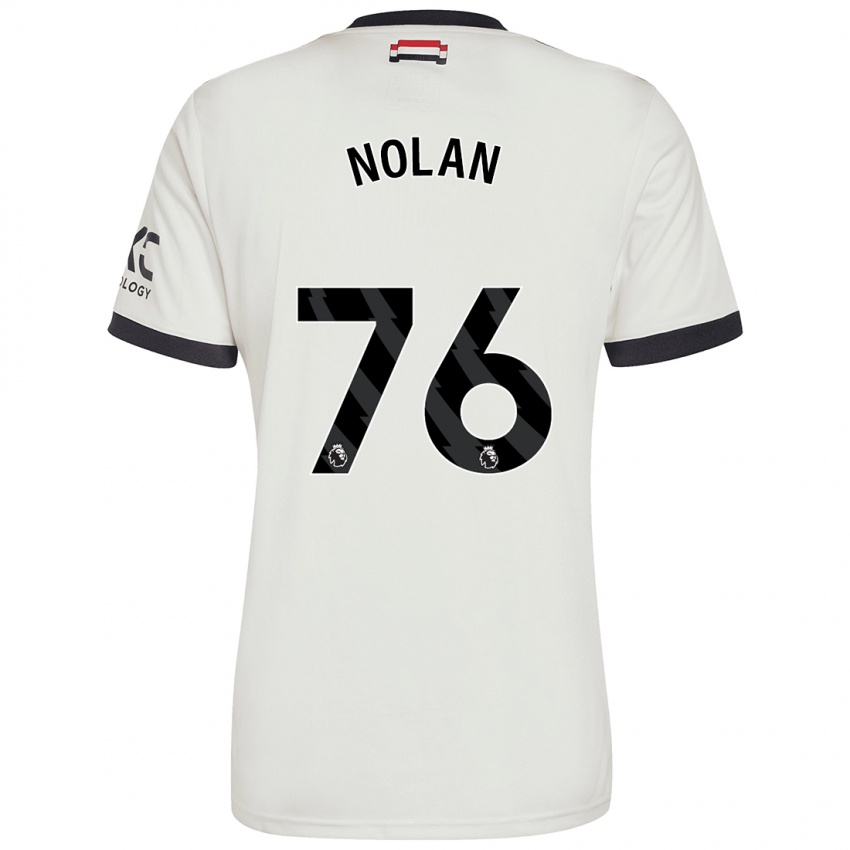 Uomo Maglia James Nolan #76 Bianco Sporco Kit Gara Third 2024/25 Maglietta