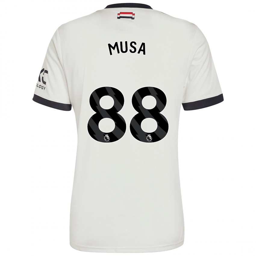 Uomo Maglia Victor Musa #88 Bianco Sporco Kit Gara Third 2024/25 Maglietta