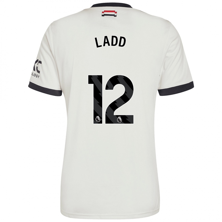 Uomo Maglia Hayley Ladd #12 Bianco Sporco Kit Gara Third 2024/25 Maglietta