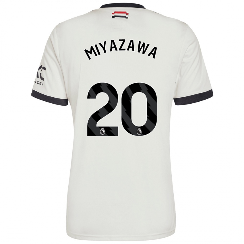 Uomo Maglia Hinata Miyazawa #20 Bianco Sporco Kit Gara Third 2024/25 Maglietta