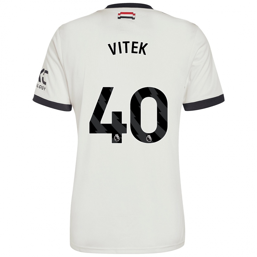 Uomo Maglia Radek Vitek #40 Bianco Sporco Kit Gara Third 2024/25 Maglietta