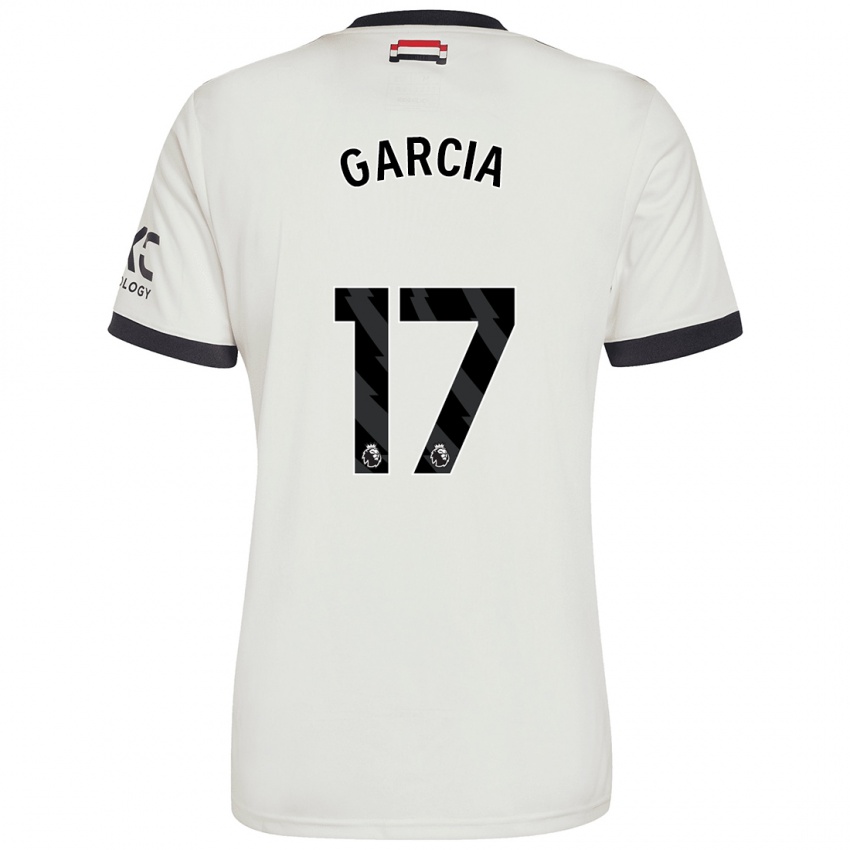 Uomo Maglia Lucia Garcia #17 Bianco Sporco Kit Gara Third 2024/25 Maglietta