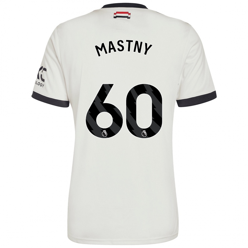 Uomo Maglia Ondrej Mastny #60 Bianco Sporco Kit Gara Third 2024/25 Maglietta