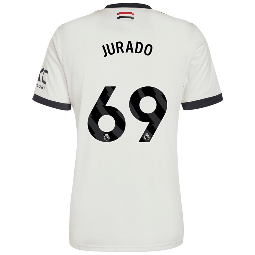 Uomo Maglia Marc Jurado #69 Bianco Sporco Kit Gara Third 2024/25 Maglietta