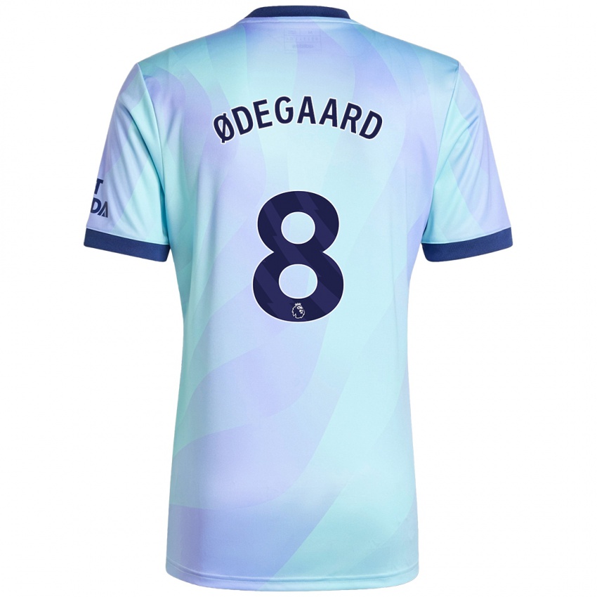 Uomo Maglia Martin Odegaard #8 Acquamarina Kit Gara Third 2024/25 Maglietta