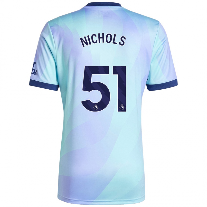 Uomo Maglia Josh Nichols #51 Acquamarina Kit Gara Third 2024/25 Maglietta