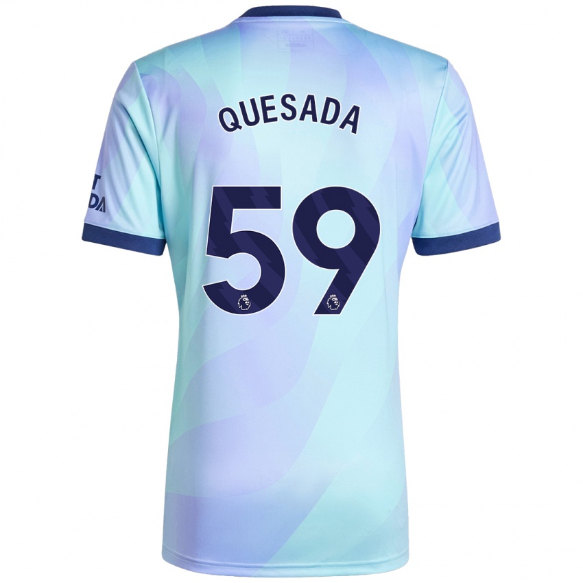 Uomo Maglia Elián Quesada #59 Acquamarina Kit Gara Third 2024/25 Maglietta