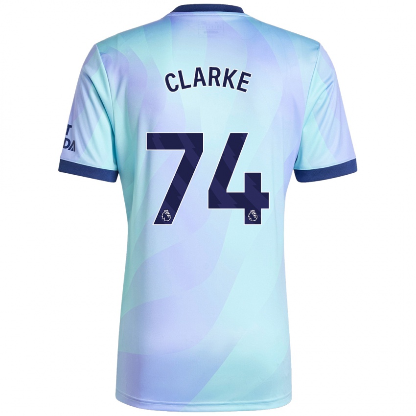 Uomo Maglia Brayden Clarke #74 Acquamarina Kit Gara Third 2024/25 Maglietta