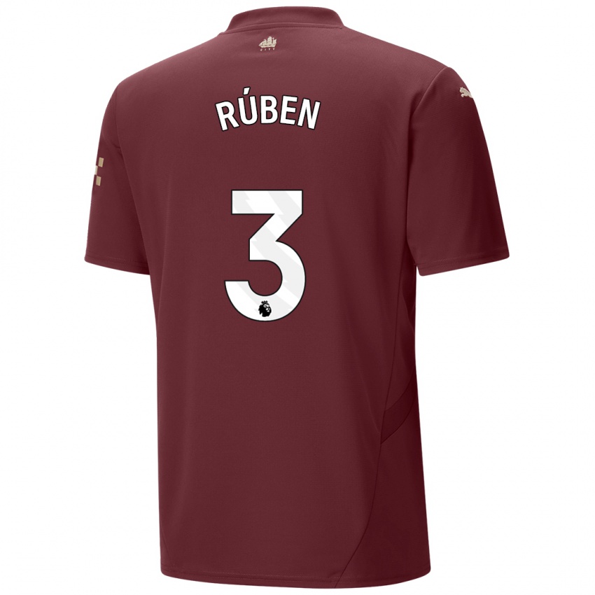 Uomo Maglia Ruben Dias #3 Marrone Kit Gara Third 2024/25 Maglietta