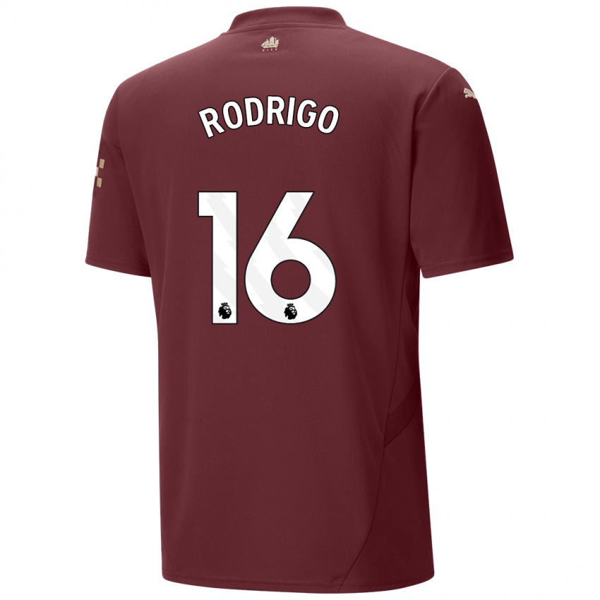 Uomo Maglia Rodrigo Hernandez #16 Marrone Kit Gara Third 2024/25 Maglietta