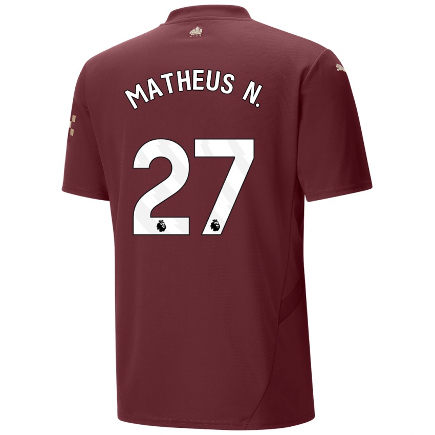 Uomo Maglia Matheus Nunes #27 Marrone Kit Gara Third 2024/25 Maglietta