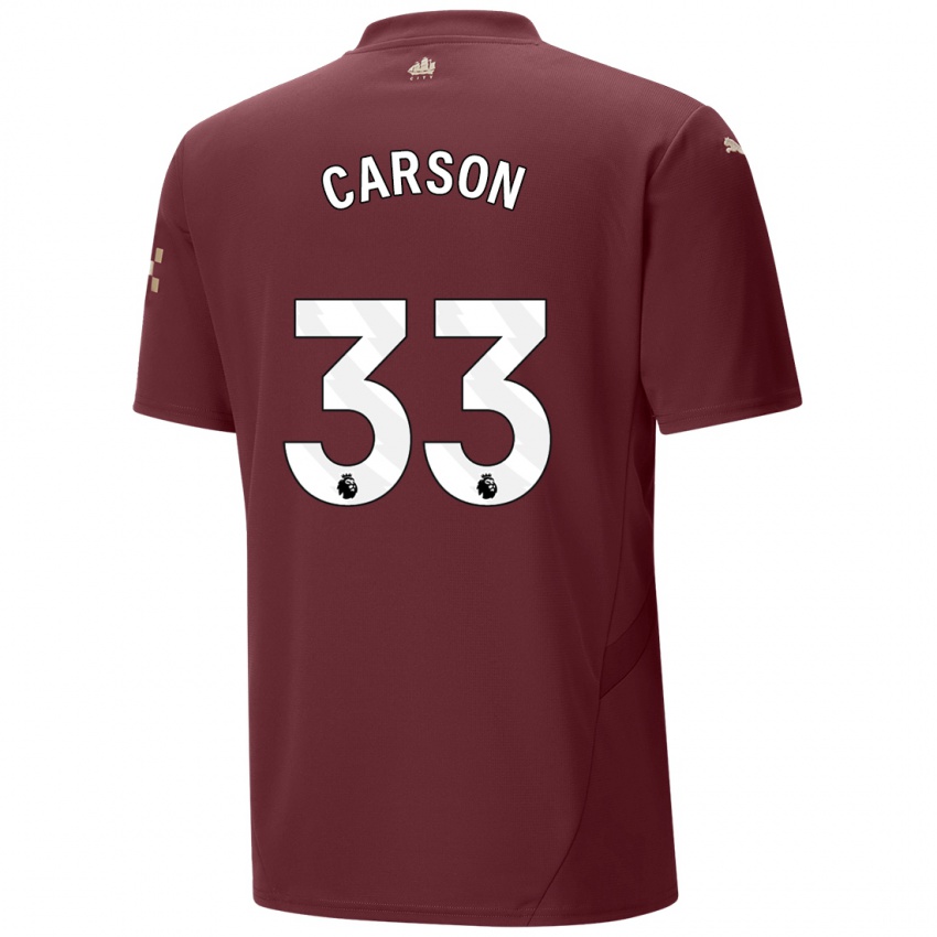 Uomo Maglia Scott Carson #33 Marrone Kit Gara Third 2024/25 Maglietta