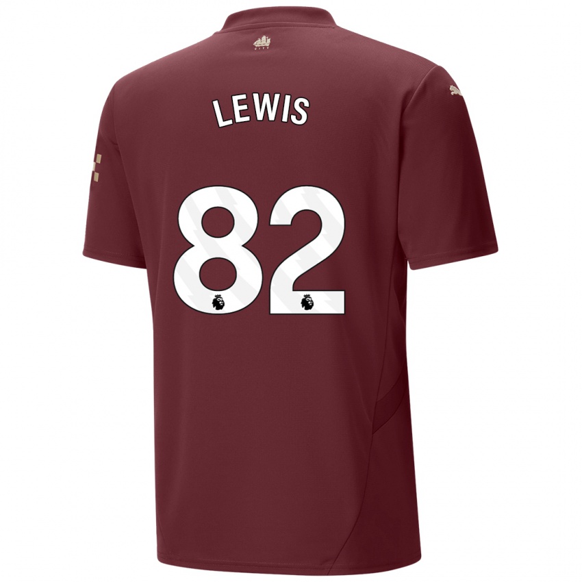 Uomo Maglia Rico Lewis #82 Marrone Kit Gara Third 2024/25 Maglietta