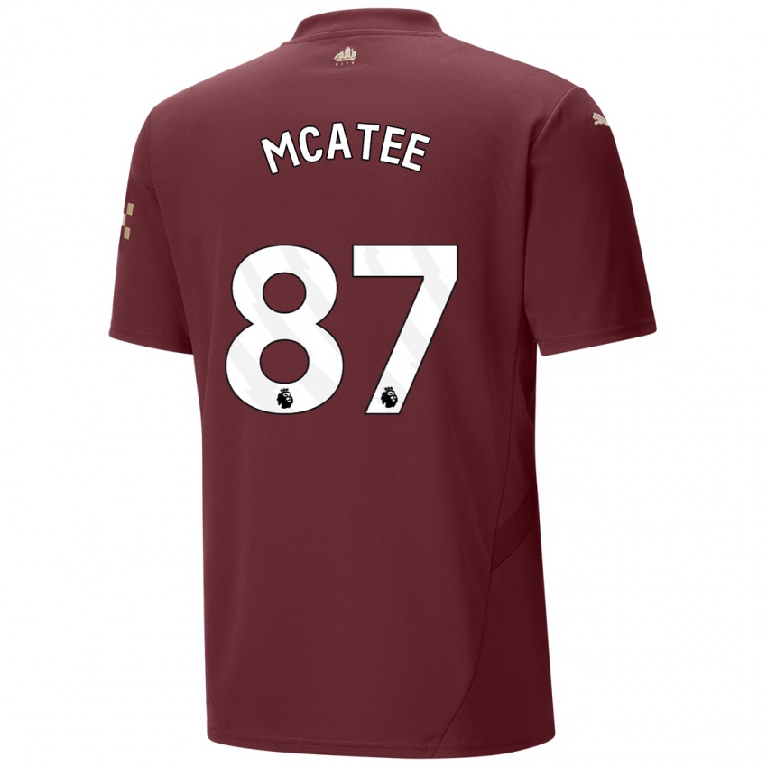 Uomo Maglia James Mcatee #87 Marrone Kit Gara Third 2024/25 Maglietta