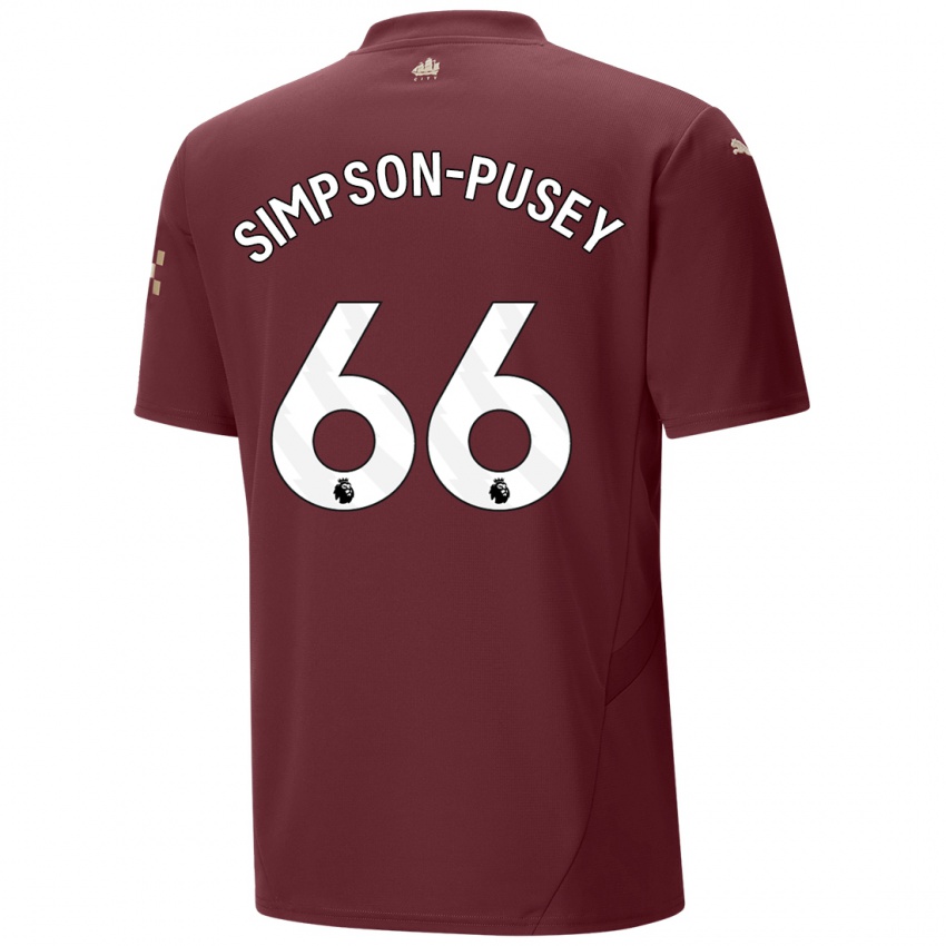 Uomo Maglia Jahmai Simpson-Pusey #66 Marrone Kit Gara Third 2024/25 Maglietta