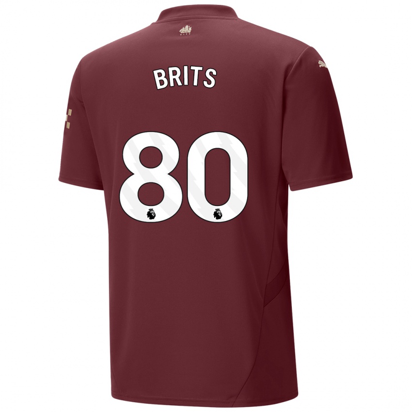 Uomo Maglia Spike Brits #80 Marrone Kit Gara Third 2024/25 Maglietta