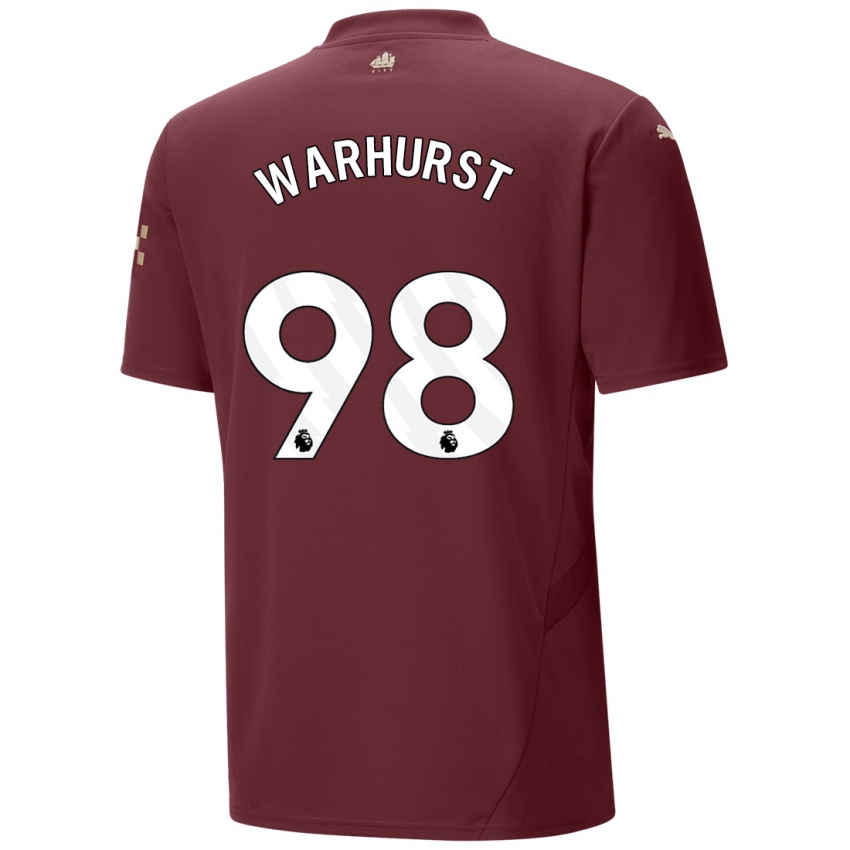 Uomo Maglia Matthew Warhurst #98 Marrone Kit Gara Third 2024/25 Maglietta