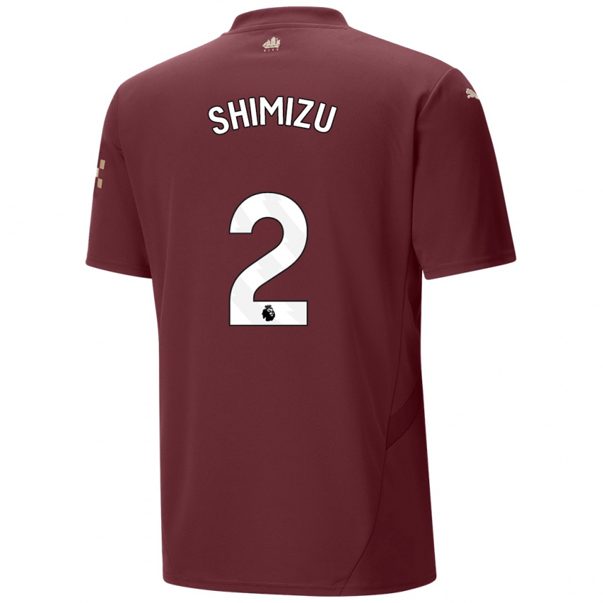 Uomo Maglia Risa Shimizu #2 Marrone Kit Gara Third 2024/25 Maglietta