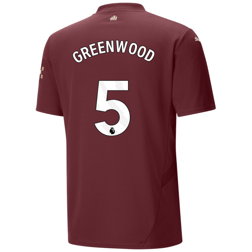 Uomo Maglia Alex Greenwood #5 Marrone Kit Gara Third 2024/25 Maglietta