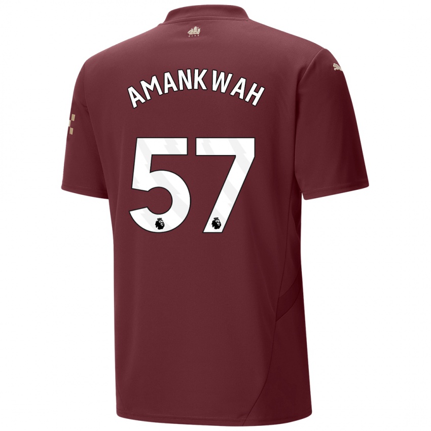 Uomo Maglia Yeboah Amankwah #57 Marrone Kit Gara Third 2024/25 Maglietta