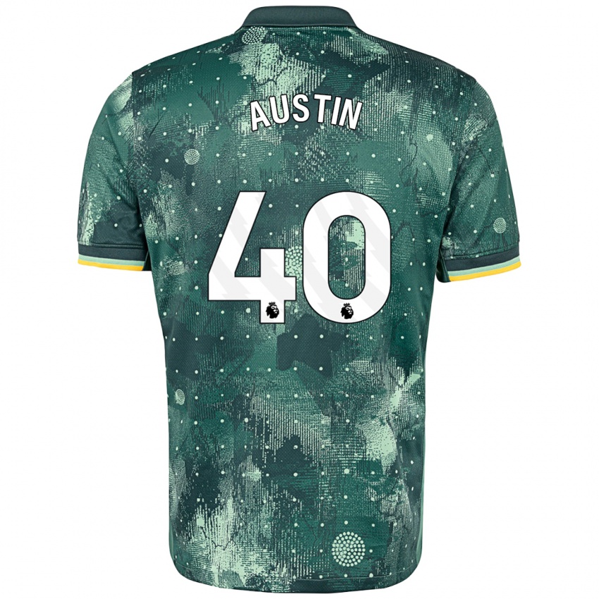 Uomo Maglia Brandon Austin #40 Verde Menta Kit Gara Third 2024/25 Maglietta