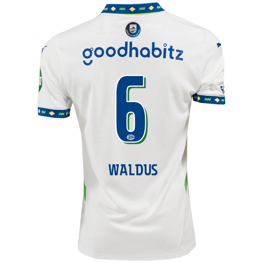 Uomo Maglia Maruschka Waldus #6 Bianco Blu Scuro Kit Gara Third 2024/25 Maglietta