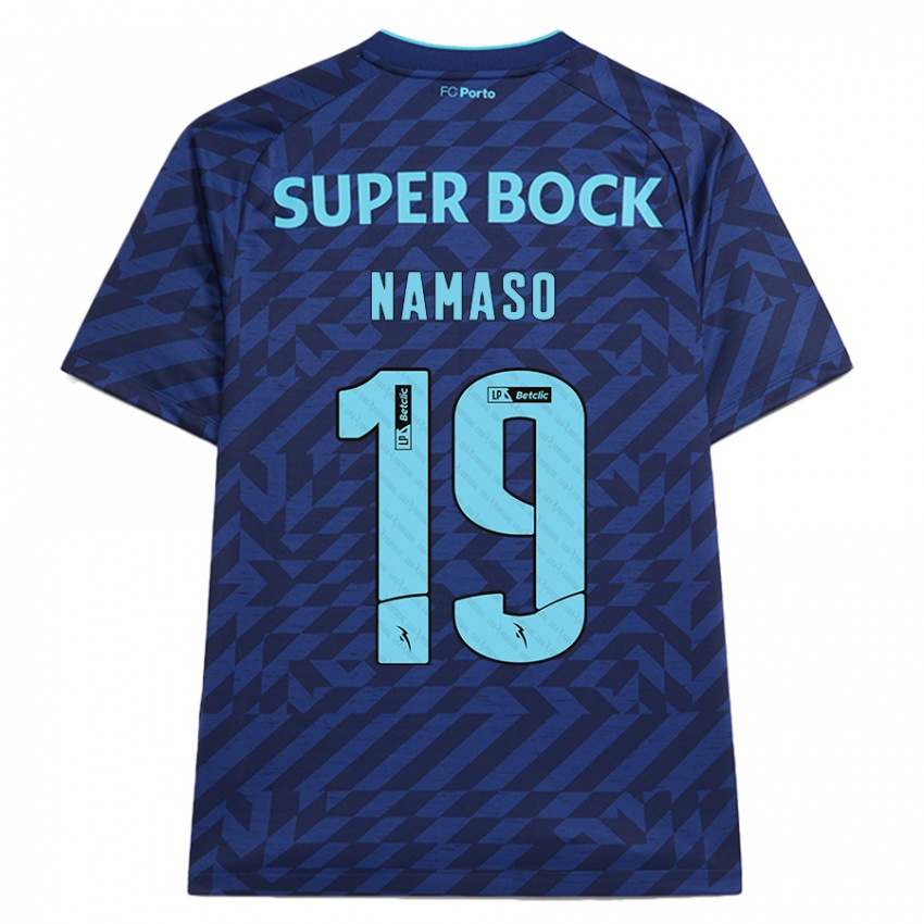 Uomo Maglia Danny Namaso #19 Blu Navy Kit Gara Third 2024/25 Maglietta