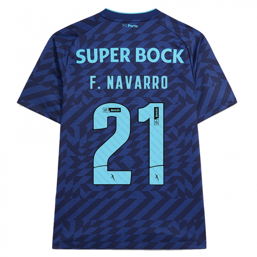 Uomo Maglia Fran Navarro #21 Blu Navy Kit Gara Third 2024/25 Maglietta