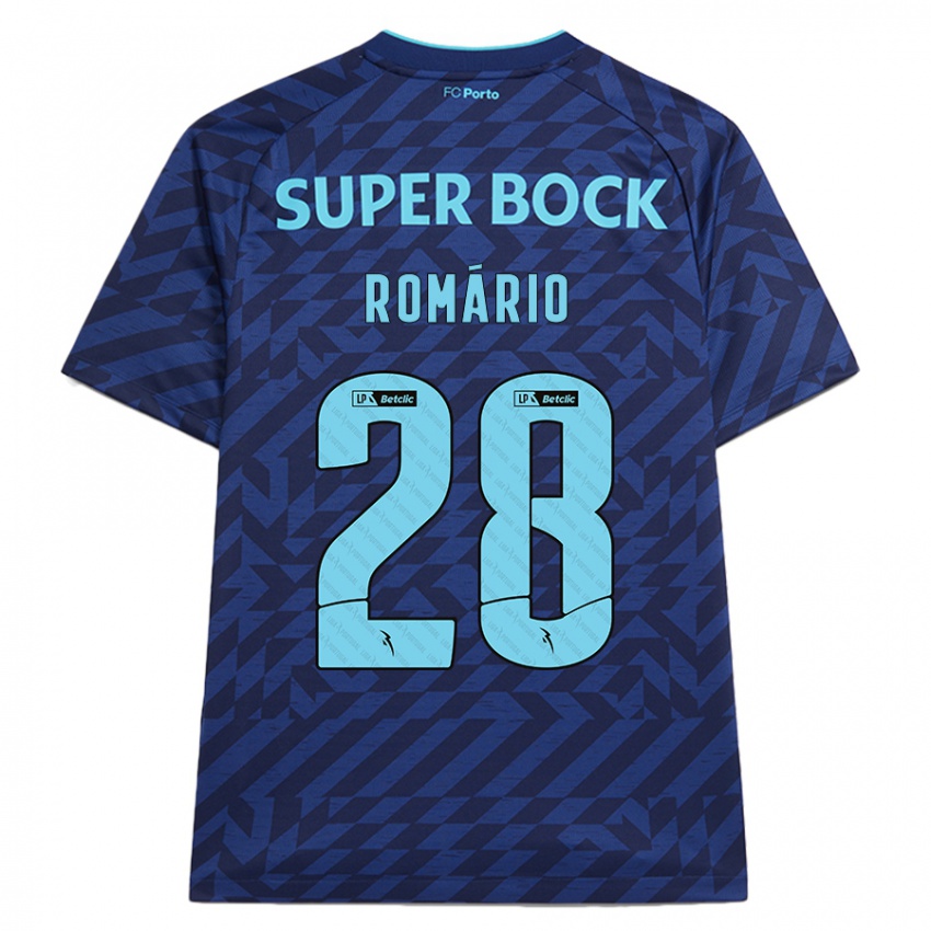 Uomo Maglia Romário Baró #28 Blu Navy Kit Gara Third 2024/25 Maglietta