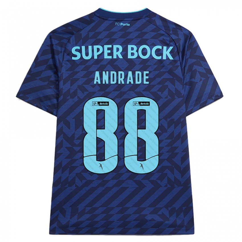 Uomo Maglia Domingos Andrade #88 Blu Navy Kit Gara Third 2024/25 Maglietta