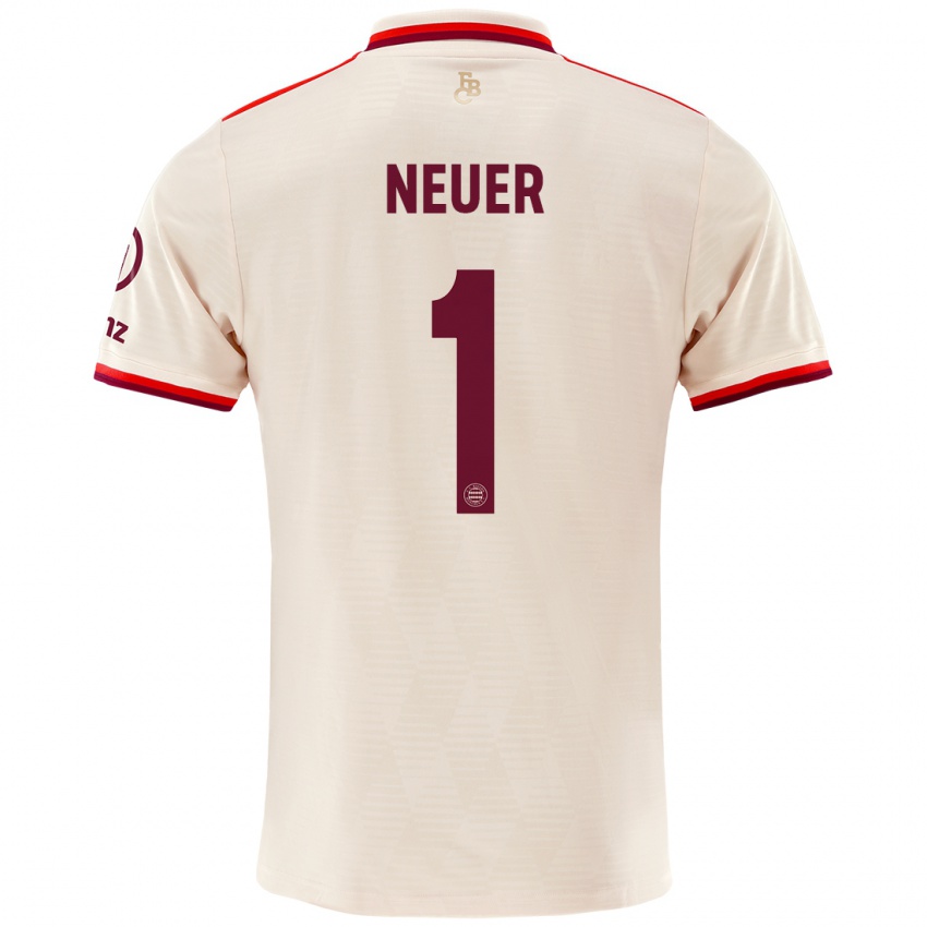 Uomo Maglia Manuel Neuer #1 Lino Kit Gara Third 2024/25 Maglietta