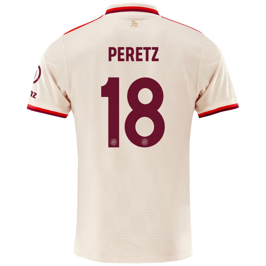 Uomo Maglia Daniel Peretz #18 Lino Kit Gara Third 2024/25 Maglietta