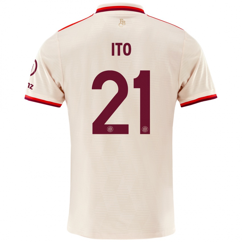 Uomo Maglia Hiroki Ito #21 Lino Kit Gara Third 2024/25 Maglietta