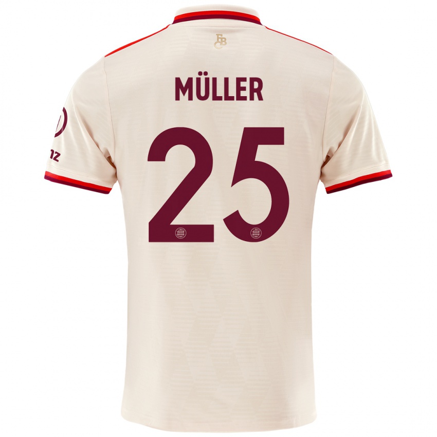 Uomo Maglia Thomas Muller #25 Lino Kit Gara Third 2024/25 Maglietta