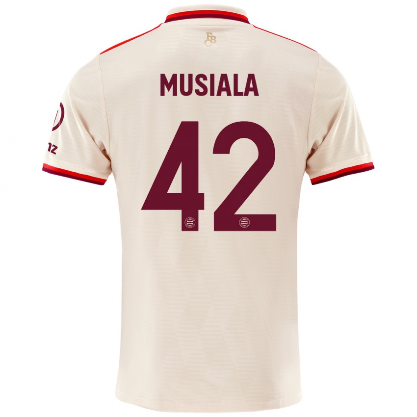 Uomo Maglia Jamal Musiala #42 Lino Kit Gara Third 2024/25 Maglietta