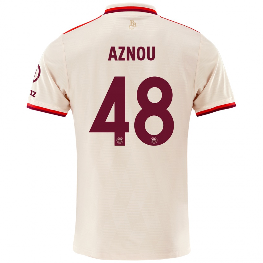 Uomo Maglia Adam Aznou #48 Lino Kit Gara Third 2024/25 Maglietta