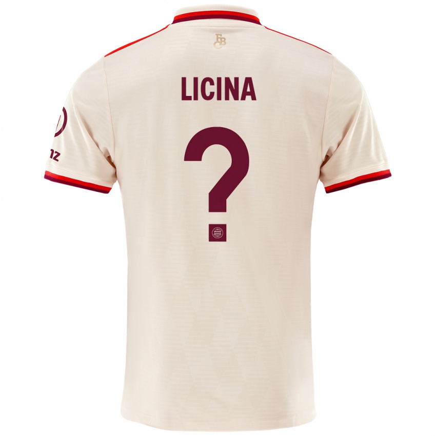 Uomo Maglia Adin Licina #0 Lino Kit Gara Third 2024/25 Maglietta