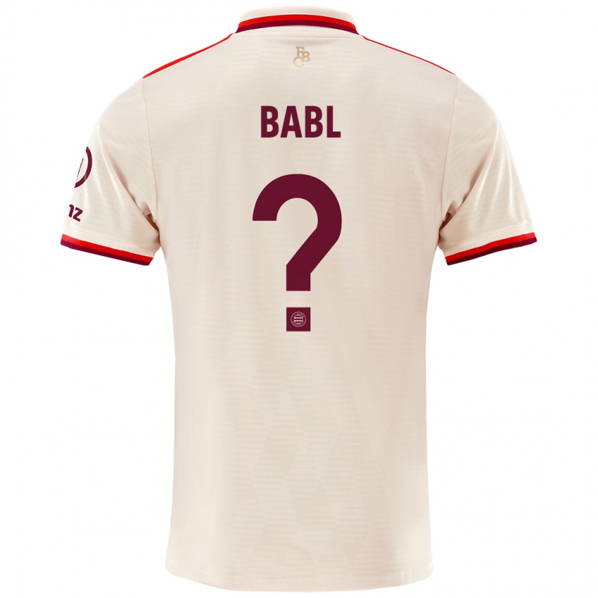 Uomo Maglia Luca Babl #0 Lino Kit Gara Third 2024/25 Maglietta