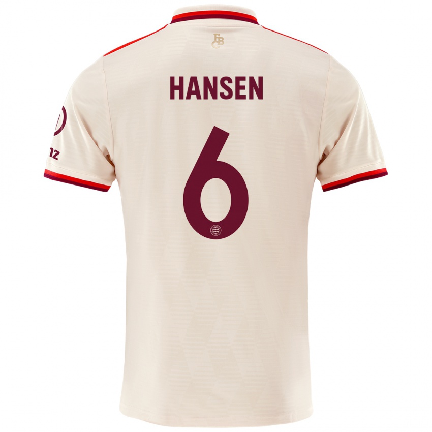 Uomo Maglia Tuva Hansen #6 Lino Kit Gara Third 2024/25 Maglietta