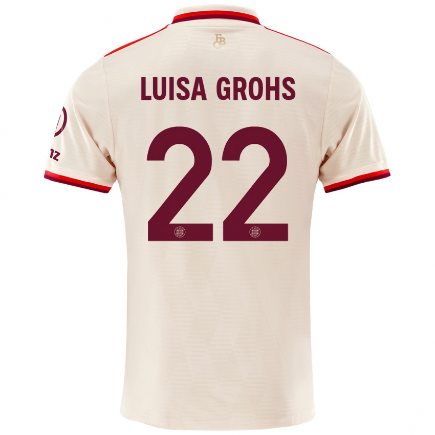 Uomo Maglia Maria Luisa Grohs #22 Lino Kit Gara Third 2024/25 Maglietta