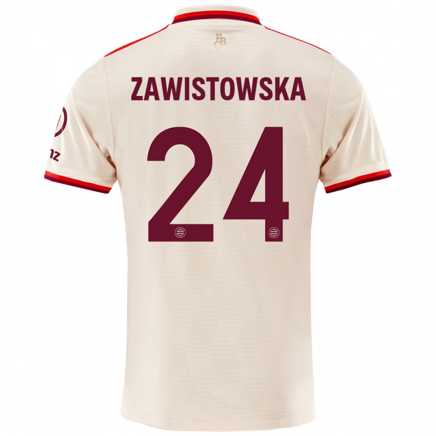 Uomo Maglia Weronika Zawistowska #24 Lino Kit Gara Third 2024/25 Maglietta