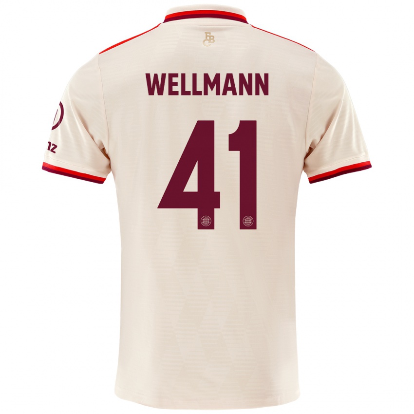 Uomo Maglia Anna Wellmann #41 Lino Kit Gara Third 2024/25 Maglietta