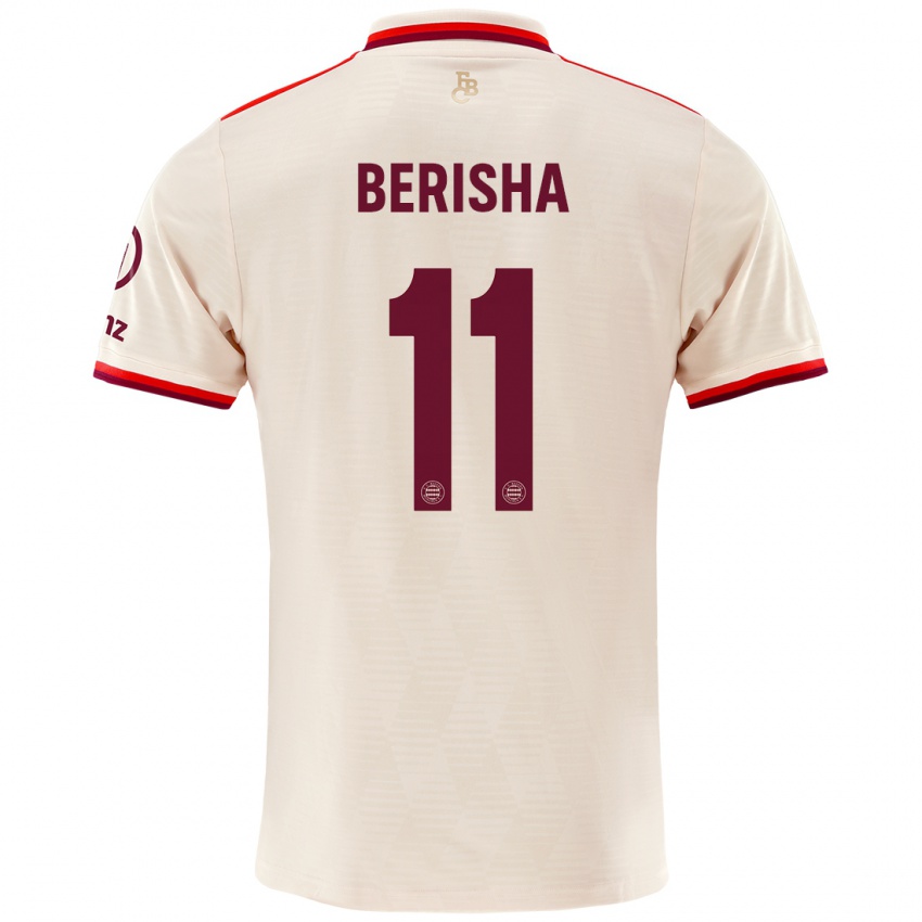 Uomo Maglia Dion Berisha #11 Lino Kit Gara Third 2024/25 Maglietta