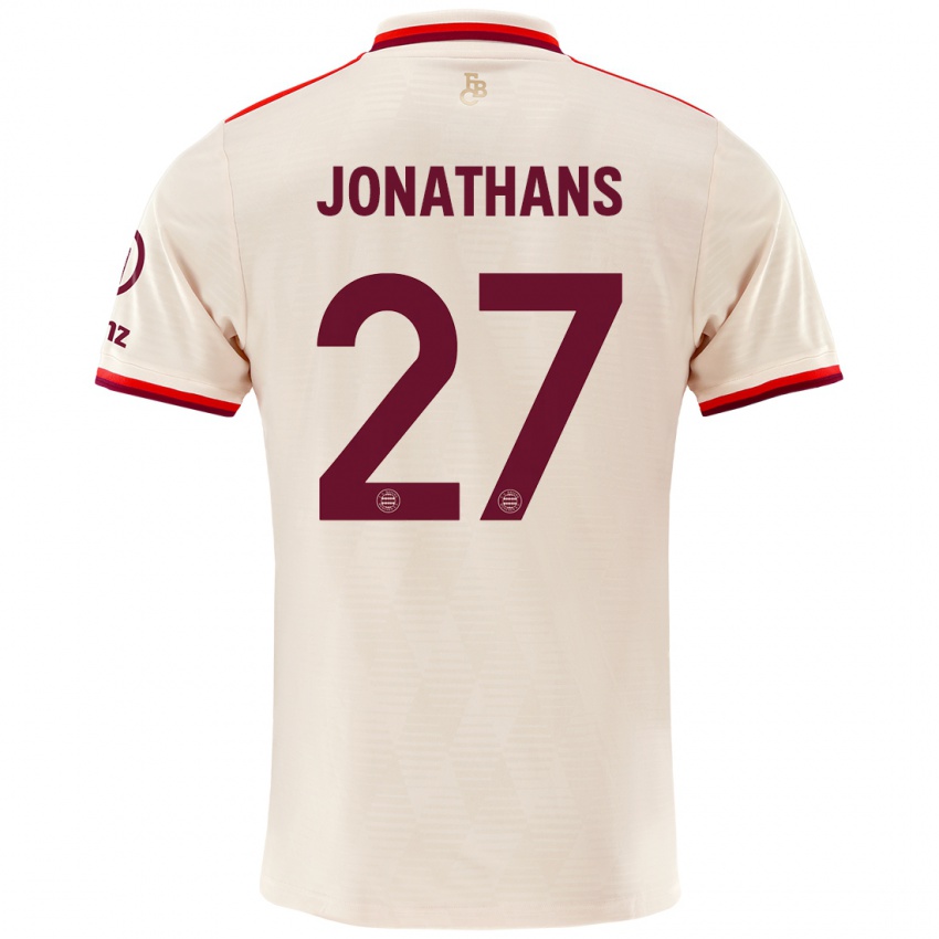 Uomo Maglia David Jonathans #27 Lino Kit Gara Third 2024/25 Maglietta