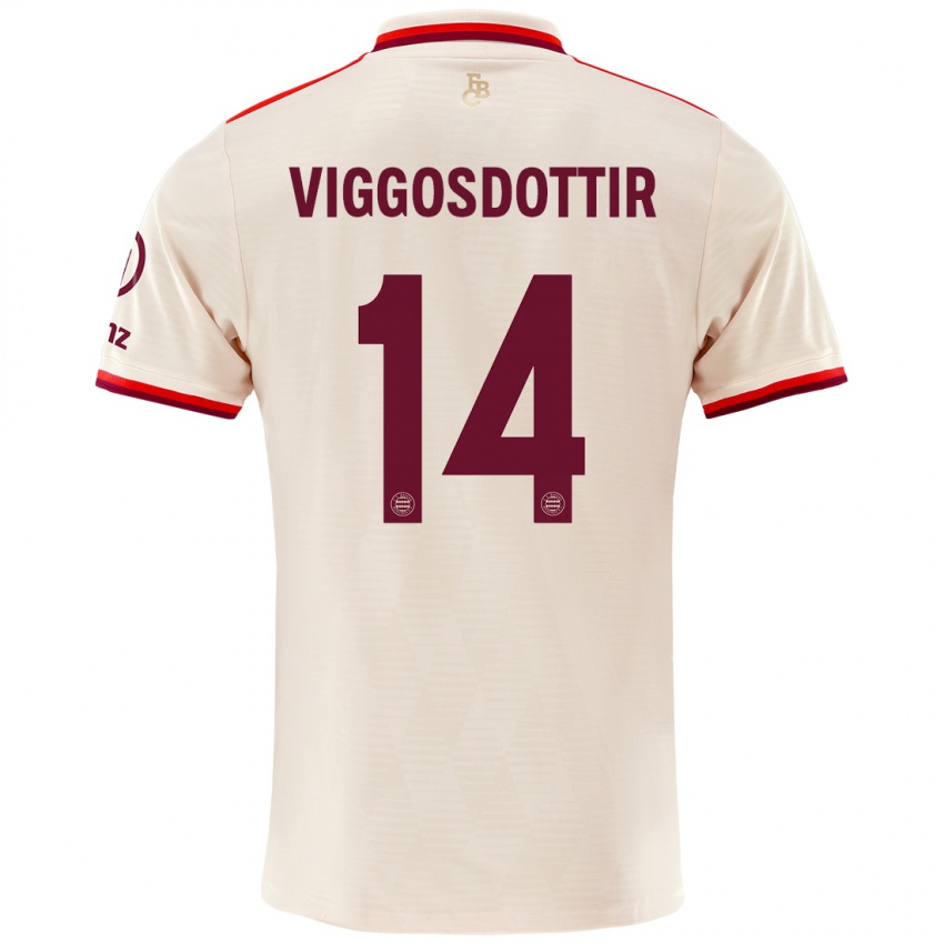 Uomo Maglia Glodis Perla Viggosdottir #14 Lino Kit Gara Third 2024/25 Maglietta