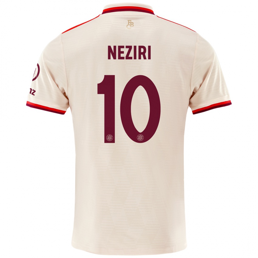 Uomo Maglia Behar Neziri #10 Lino Kit Gara Third 2024/25 Maglietta