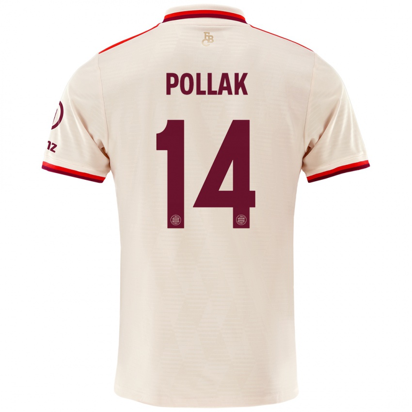 Uomo Maglia Florian Pollak #14 Lino Kit Gara Third 2024/25 Maglietta