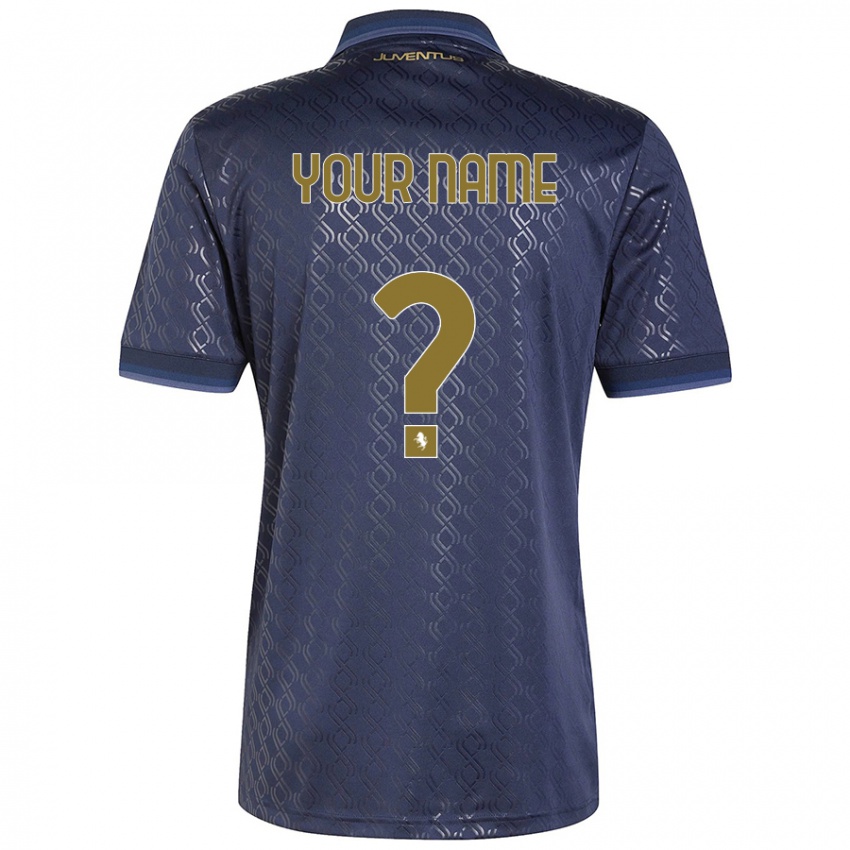 Uomo Maglia Il Tuo Nome #0 Blu Navy Kit Gara Third 2024/25 Maglietta