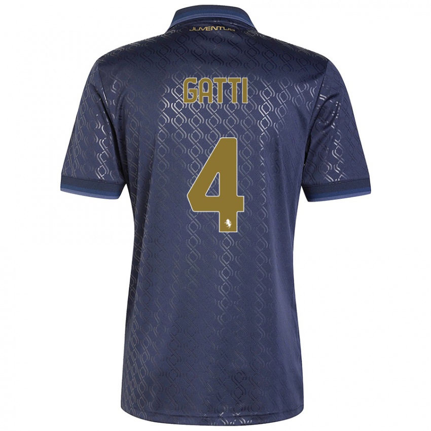 Uomo Maglia Federico Gatti #4 Blu Navy Kit Gara Third 2024/25 Maglietta