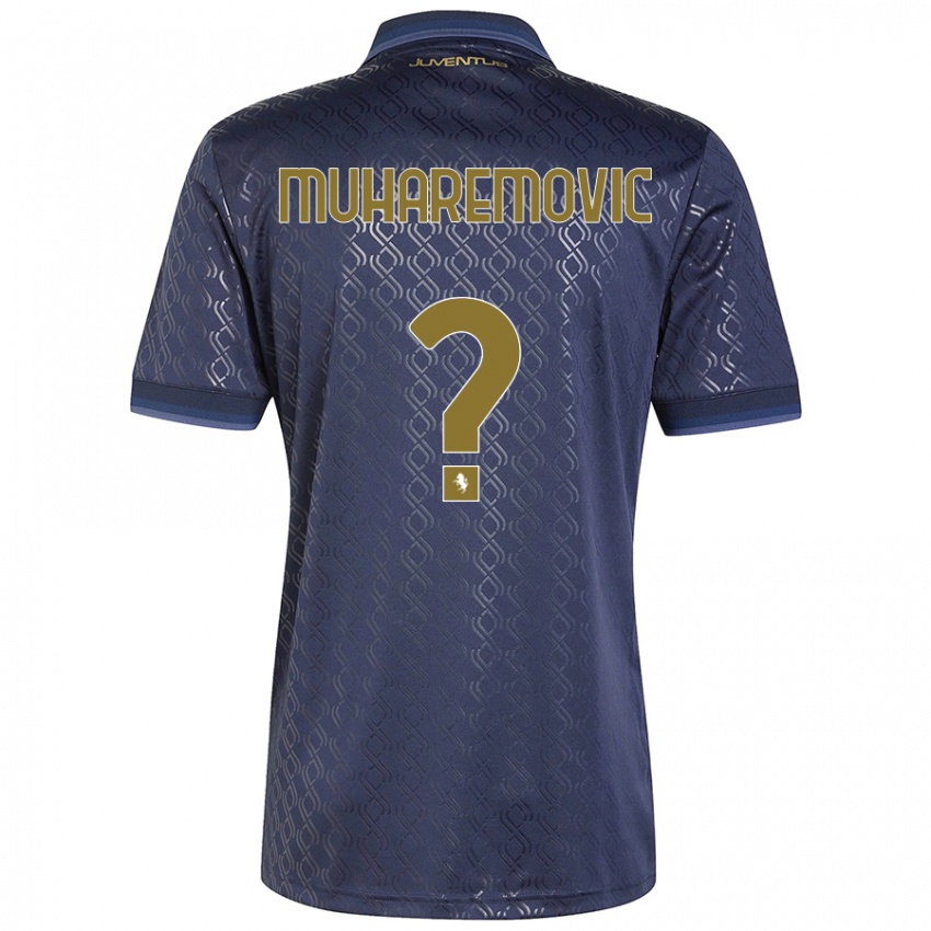 Uomo Maglia Tarik Muharemovic #0 Blu Navy Kit Gara Third 2024/25 Maglietta